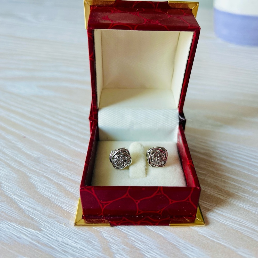 EFFY Elegant Silver Knot Stud Earrings